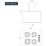 Kumtel Antrasit 2'li Ankastre Cam Set (DA6-835 + KO-40TAHDF) - Görsel 4