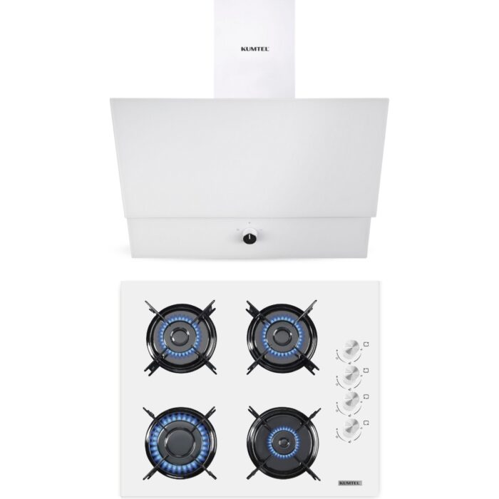 110000963995546.jpg Kumtel Beyaz 2'li Ankastre Cam Set (DA6-830 + KO-40TAHDF) - Görsel 1