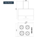 Kumtel Beyaz 2'li Ankastre Cam Set (DA6-830 + KO-40TAHDF) - Görsel 4