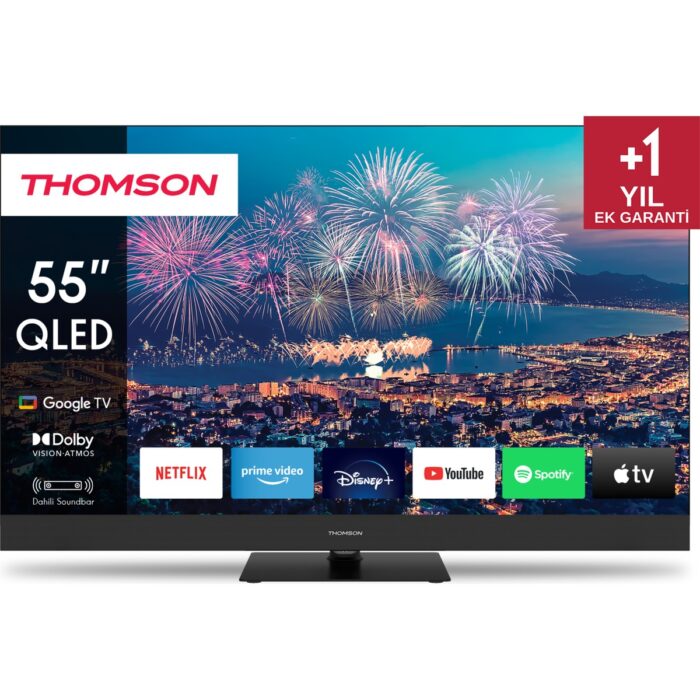 THOMSON 55QG6C14 55" 139 Ekran Uydu Alıcılı 4K Ultra HD Google QLED Plus TV - Görsel 1