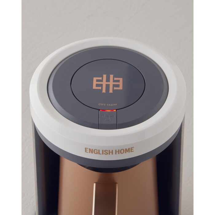 English Home Tkm 6001 Çelik Cezve Çift Taşım Türk Kahvesı Makınesı Beyaz-Bakır - Görsel 5