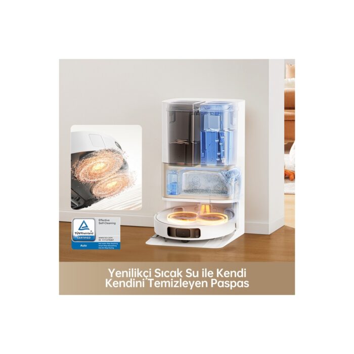 Dreame L10s Pro Ultra Heat Robot Süpürge Beyaz, 7.000PA Emiş Gücü, - Görsel 3