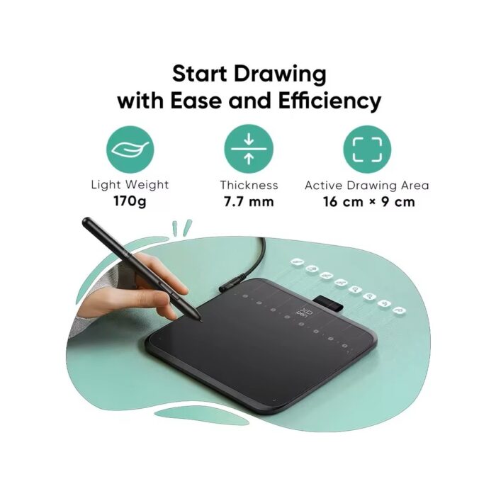 Xp-Pen Deco 640 Grafik Tablet 16K 8 Tuş 60° Eğim Osu Android/windows/mac - Görsel 3