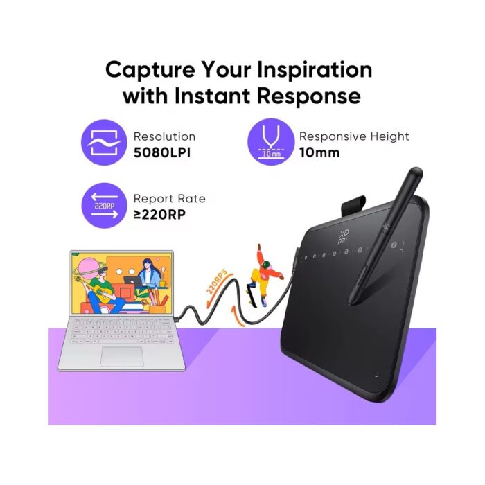 Xp-Pen Deco 640 Grafik Tablet 16K 8 Tuş 60° Eğim Osu Android/windows/mac - Görsel 4