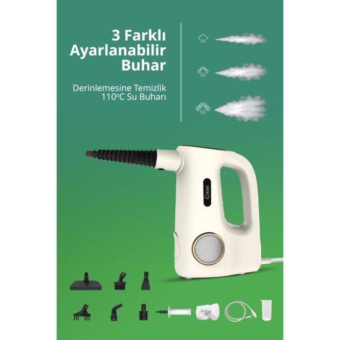 Kiwi KSC-4214 Dokunmatik Panelli Ekstra Uzatma Borulu Buharlı Temizleyici - Buharlı Temizlik Makinesi - Görsel 2