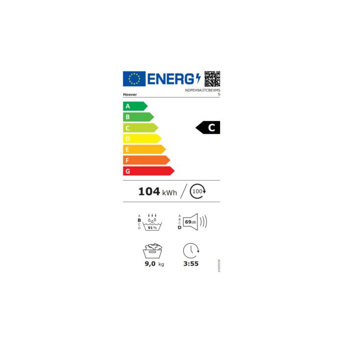 Hoover Ndpeh 9A3TCBEXMSS 9 kg Wi-Fi  Bağlantılı Isı Pompalı Kurutma Makinesi - Görsel 5
