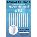 Onomo Hava Nemlendirici Buhar Makinesi Filtresi 10 Adet Universal - 0.8cm X 10cm