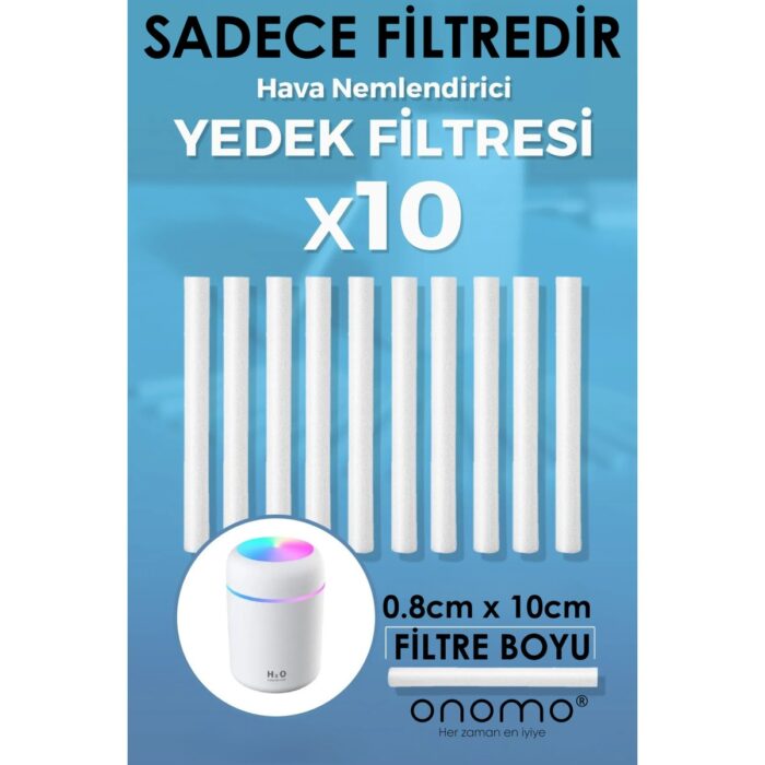110000979030063.jpg Onomo Hava Nemlendirici Buhar Makinesi Filtresi 10 Adet Universal - 0.8cm X 10cm - Görsel 1