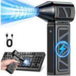 Robeve Süper Güçlü Üfleyici Şarjlı Fan Turbo Fan 130000 Rpm Güçlü Fan Vantilatör Üfleyici Süper Turbo Fan Yüksek Hızlı Fırçasız Motor Mini Jet Üfleyici