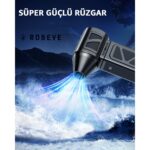 Robeve Süper Güçlü Üfleyici Şarjlı Fan Turbo Fan 130000 Rpm Güçlü Fan Vantilatör Üfleyici Süper Turbo Fan Yüksek Hızlı Fırçasız Motor Mini Jet Üfleyici - Görsel 2