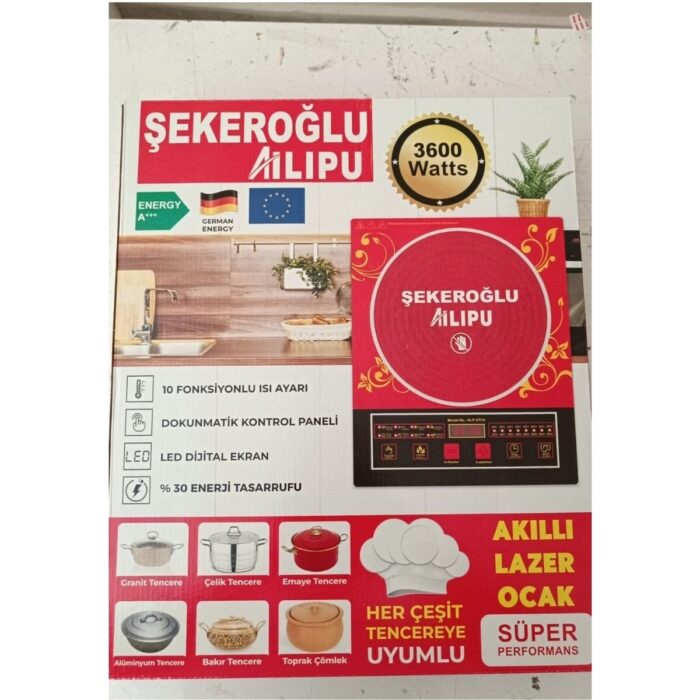 Gunkes Şekeroğlu Ailipu Bütün Tencereleri Kabul Eden Elektrikli Ocak 3600 Watt - Görsel 2