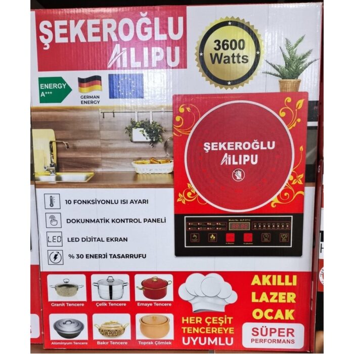 Gunkes Şekeroğlu Ailipu Bütün Tencereleri Kabul Eden Elektrikli Ocak 3600 Watt - Görsel 4