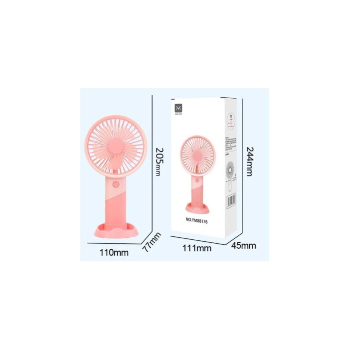 Enshall Şarjlı Masa Üstü ve El Fanı Taşınabilir Şarjlı Edilebilir Mini Fan - Görsel 4