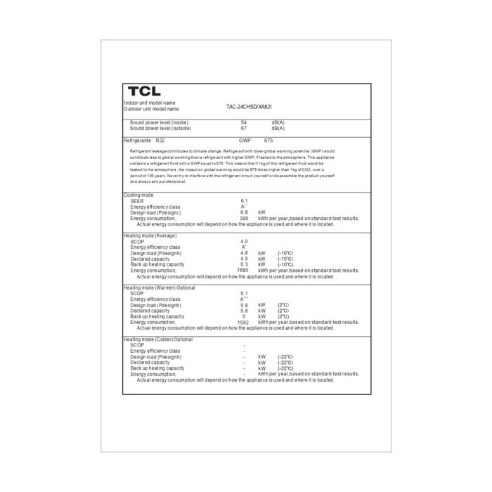 TCL Elite TAC-24CHSD-XA82I A++ Enerji Sınıfı 24000 BTU  Inverter Duvar Tipi Klima - Görsel 5