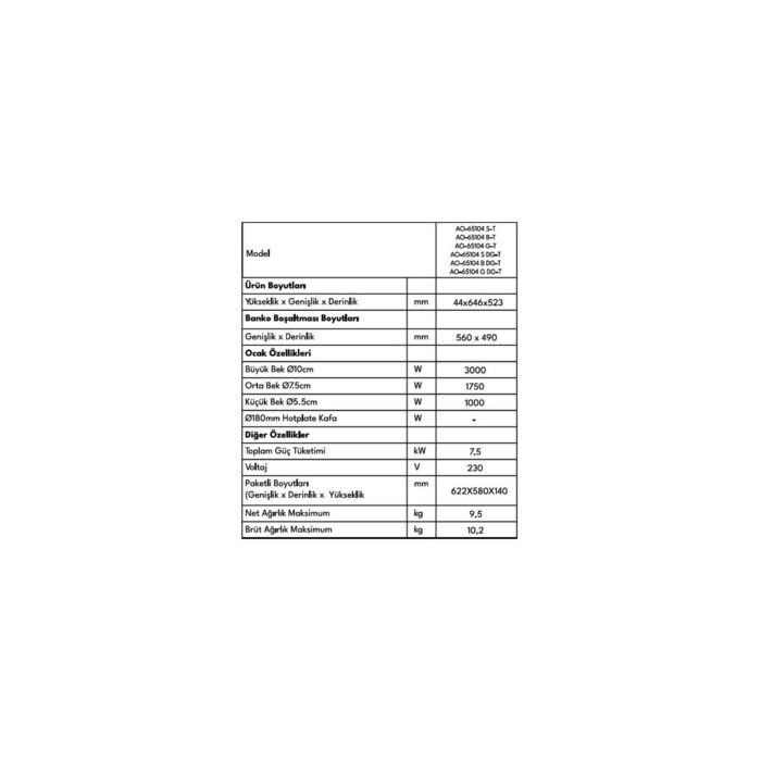 Vestel AO-65104 S-Dg-T 65 cm 4 Gözü Gazlı Ankastre Ocak - Görsel 5