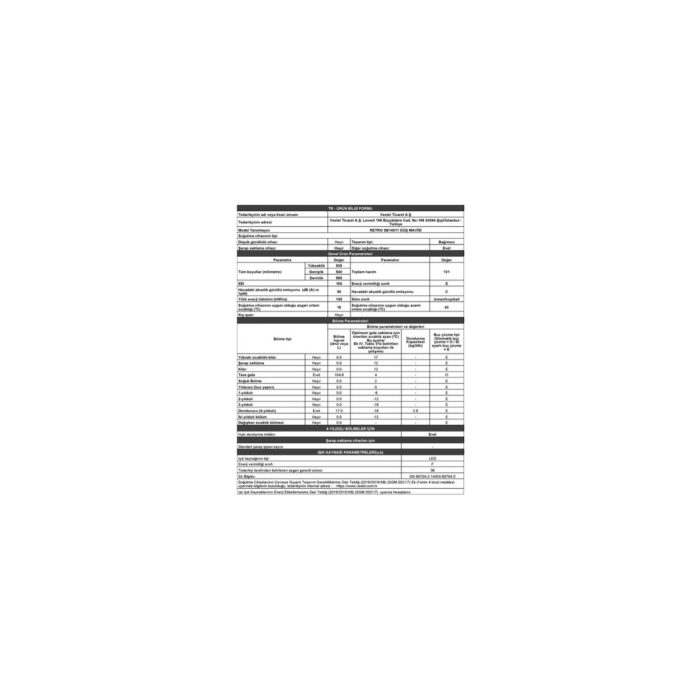 Vestel Retro SB14011 Düş Mavisi 121 Lt Mini Buzdolabı - Görsel 5