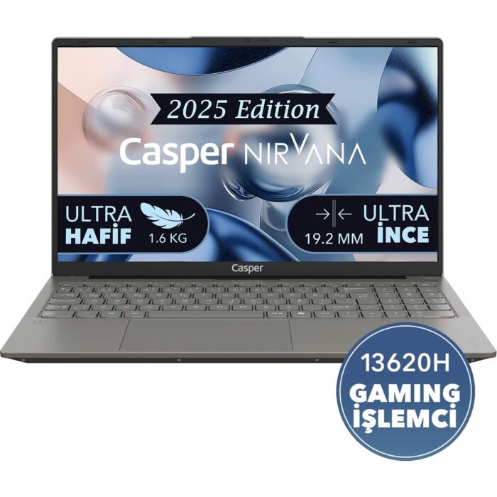 Casper Nirvana X600 Intel Core i7 13620H 16GB 500GB SSD Freedos 15.6" Taşınabilir Bilgisayar X600.1362-BV00X-G-F - Görsel 1