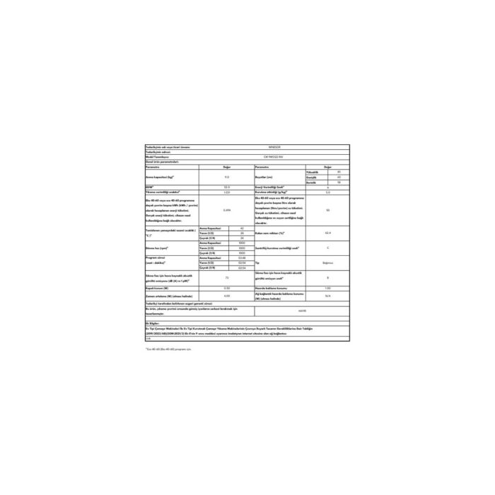 Windsor CM 9WS122 INV A Enerji Sınıfı 9 kg 1000 Devir Inverter Çamaşır Makinesi - Görsel 3