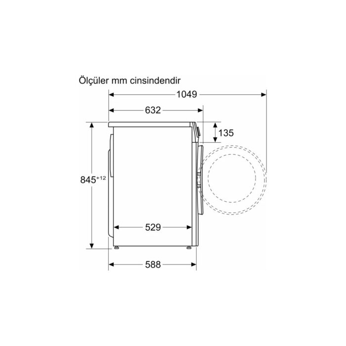 Profilo CGA25202TR A Enerji Sınıfı 10 kg 1200 Devir Çamaşır Makinesi - Görsel 5