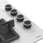 Ferre SC206 Beyaz Cam Ankastre Ocak (Döküm Izgara) - Görsel 2