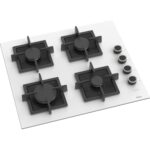 Ferre SC206 Beyaz Cam Ankastre Ocak (Döküm Izgara) - Görsel 3