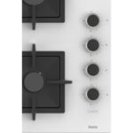 Ferre SC206 Beyaz Cam Ankastre Ocak (Döküm Izgara) - Görsel 5