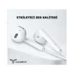 Lucatech iPad Pro / iPad Air / iPad Mini Uyumlu Typec Kulaklık Beyaz - Görsel 5