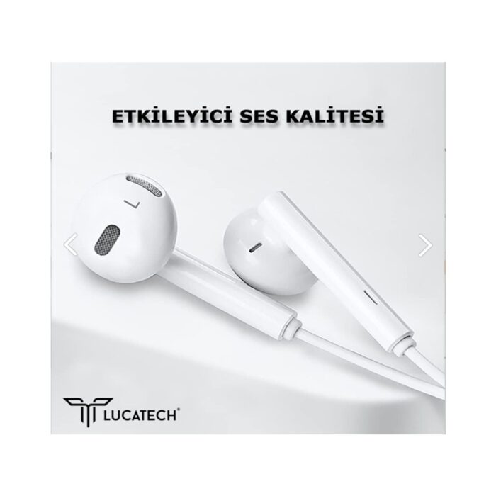 Lucatech iPad Pro / iPad Air / iPad Mini Uyumlu Typec Kulaklık Beyaz - Görsel 5