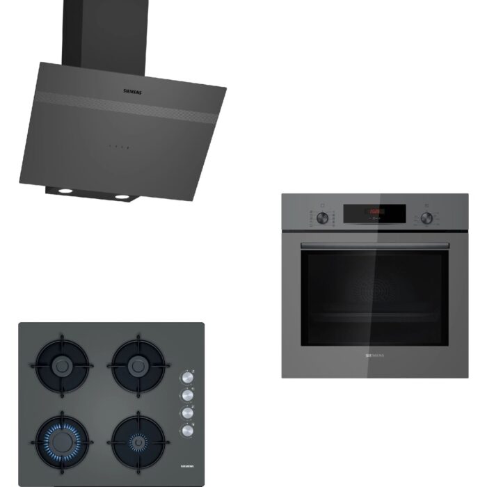 Siemens Gri Ankastre Set (HB012FBH1T-EO6C9PO00(EO6C8PP30O)-LC64KPJ70T) - Görsel 1