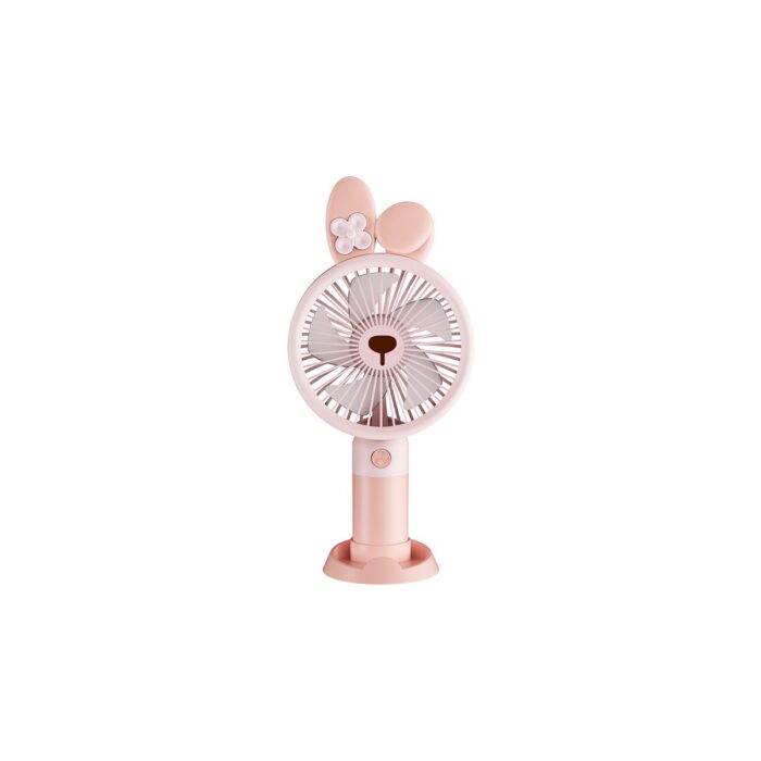 Enshall Model 3 Kademeli 5 Kanatlı Sevimli Mini Vantilatör Masaüstü ve El Fanı - Görsel 1