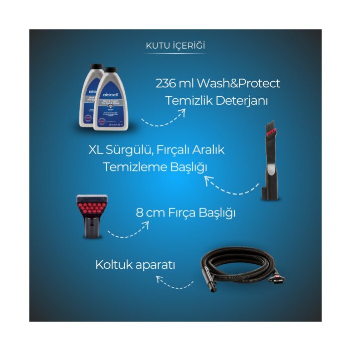Bissell Proheat 2x Revolution Halı - Koltuk Yıkama ve Leke Çıkarma Makinesi - Görsel 3