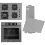 Ferre Flameart Sc Serisi Gri Set (SC408-WFA + QMS63CPR +D088 ) - 65 Cm'lik Kare Döküm Izgara-Wok