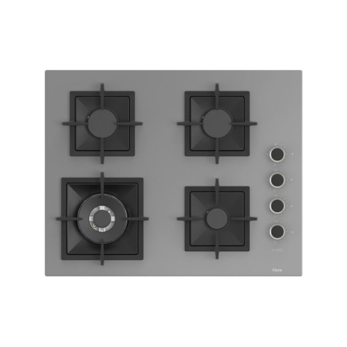 Ferre Flameart Sc Serisi Gri Set (SC408-WFA + QMS63CPR +D065 ) - 65 Cm'lik Kare Döküm Izgara-Wok - Görsel 2