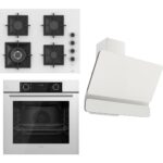 Ferre Flameart Sc Serisi Beyaz Set (SC406-WFA + XE63CB +D081 ) - 65 Cm'lik Kare Döküm Izgara-Wok