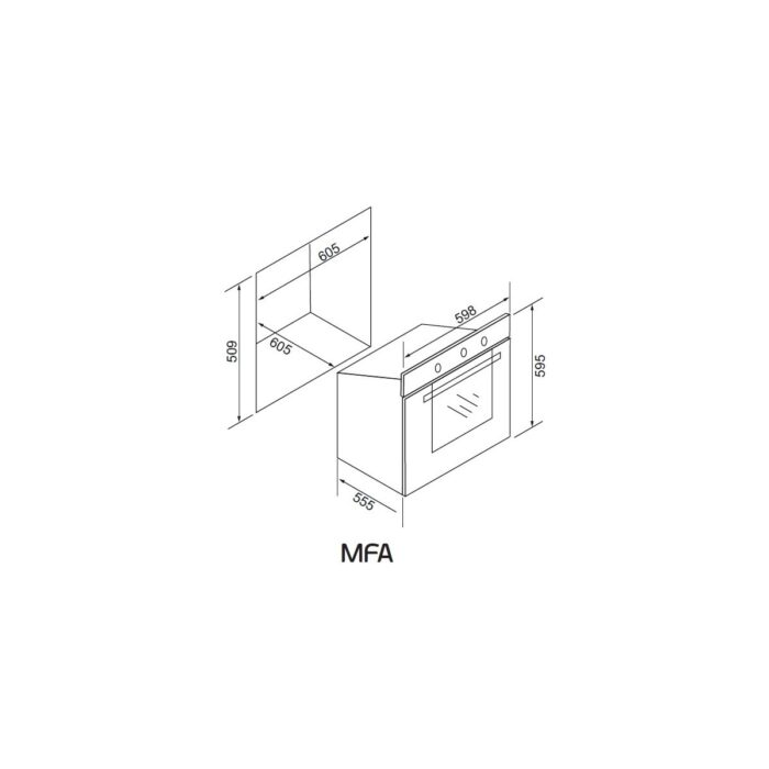 Alveus Mfa 604 Statik Beyaz  Ankastre Fırın - Görsel 2