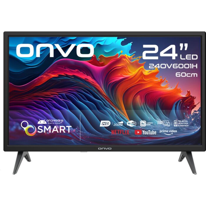 Onvo 24OVF6001H 24" 60 Ekran Uydu Alıcılı HD Ready Smart LED TV ( 12 Volt ) - Görsel 1