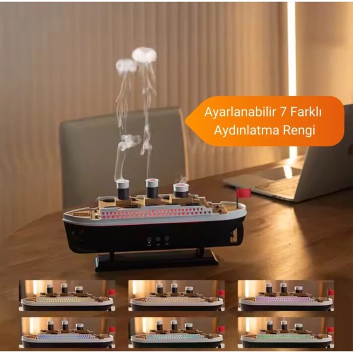 Serreha Titanic Gemi Modeli   Aromaterapi Hava Nemlendirici - Görsel 4