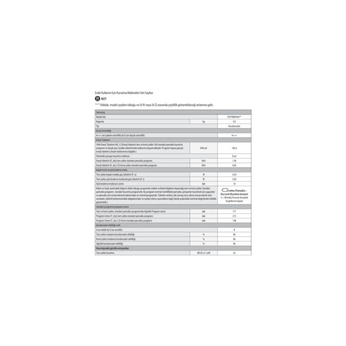 Samsung DV90BB9445GHAH 9 kg A+++ Bespoke Çamaşır Kurutma Makinesi, DIT Motor, Quick Drive, AI Kurutma - Görsel 5