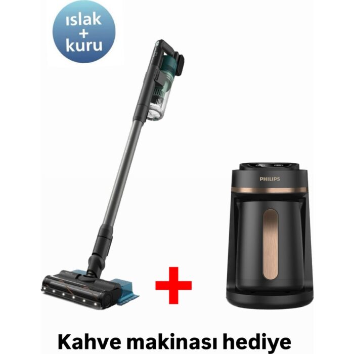 110000999320047.jpg Philips XC6557/01 Cordless Vc Aqua Dikey Şarjlı Süpürge + Philips Series 5000 HDA150/60 Bakır Türk Kahve Makinesi Hediyeli - Görsel 1