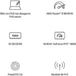 HP Victus 15-FB3007NT AMD Ryzen 9 8945HS 16GB 512GB SSD RTX4060 Freedos 15.6" Taşınabilir Bilgisayar B82WDEA - Görsel 4