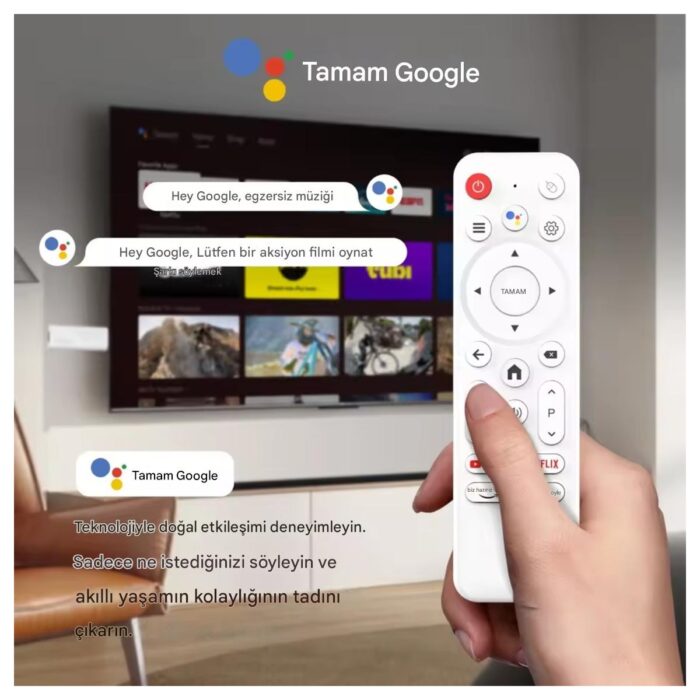 H96Max H313 Mini 4K Tv Stick Android 14 Akıllı Tv Kutusu 2GB+16GB Wifi 6 Google Sesli Komut Netflix Bluetooth Kumanda - Görsel 5