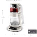 Karaca Çaysever 3 In 1 Konuşan Cam Çay Makinesi Su Isıtıcı ve Mama Suyu Hazırlama 1700W Starlight - Görsel 2