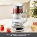 Karaca Çaysever 3 In 1 Konuşan Cam Çay Makinesi Su Isıtıcı ve Mama Suyu Hazırlama 1700W Starlight - Görsel 3