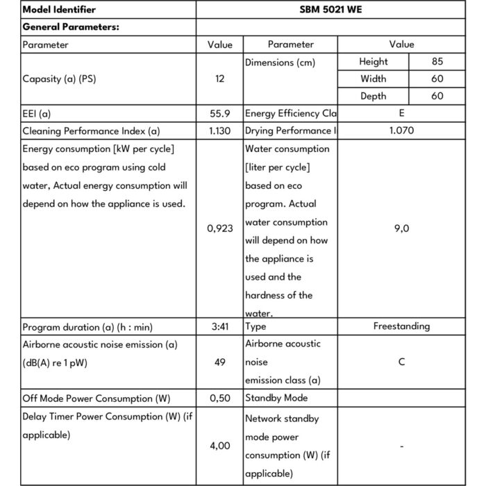 SEG Sbm 5021 We Bulaşık Makinesi - Görsel 3