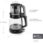 Karaca Glass Tea Xl 2 In1 Cam Çay Makinesi Space Gray - Görsel 2