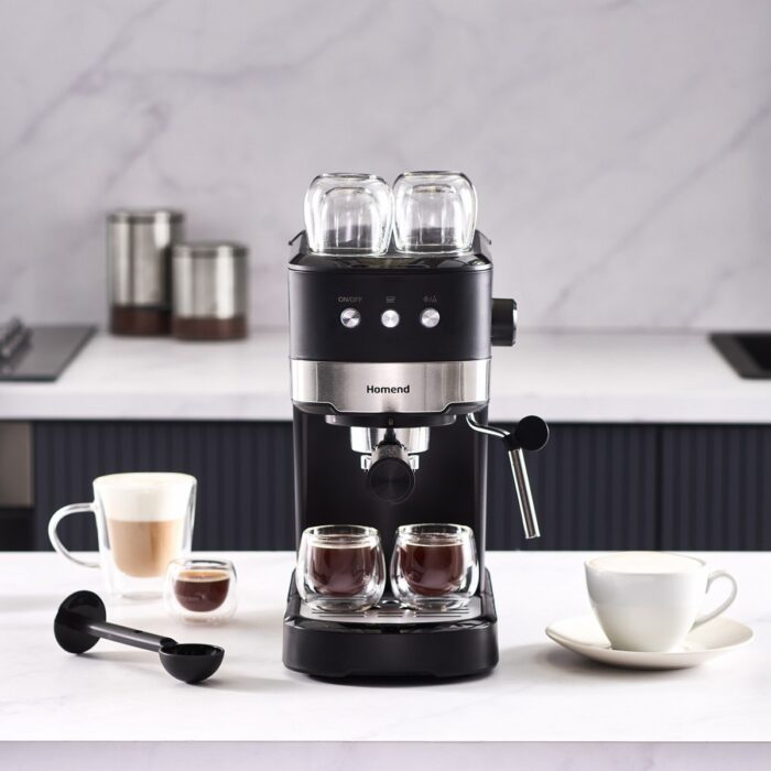 110001010954838.jpg Homend Coffeebreak 5011H Süt Köpürtücülü, 15 Bar Basınçlı Espresso Makinesi 1100W 1,2L - Görsel 1