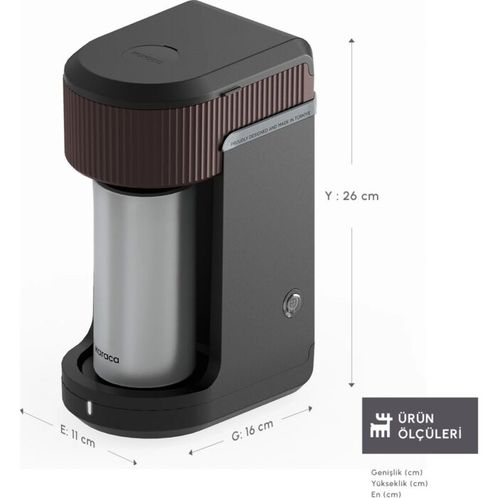 Karaca Mono Black Filtre Kahve Makinesi Walnut Brown - Görsel 2