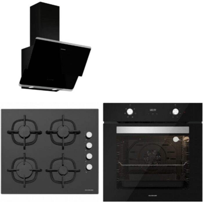 Silverline Siyah Cam Ankastre Set 3490 - CS5343B01 - BO6502B01 - Görsel 1