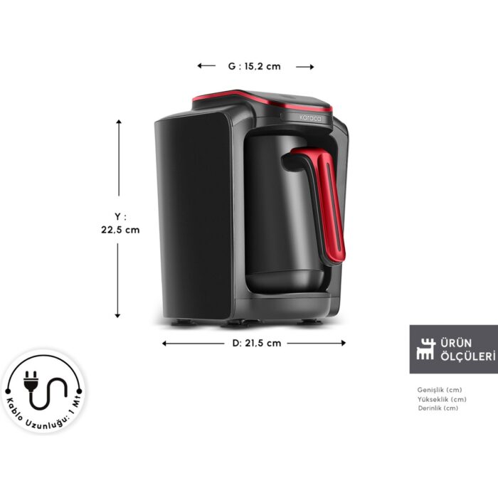 Karaca Hatır Neo Türk Kahve Makinesi Cranberry - Görsel 3