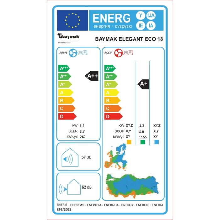 Baymak Elegant Eco 18000 Btu Inverter Duvar Tipi Klima - Görsel 5